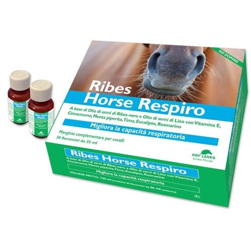 NBF Lanes Ribes Horse Respiro Mangime Complementare Per Equini 10 Flaconcini 25ml-1