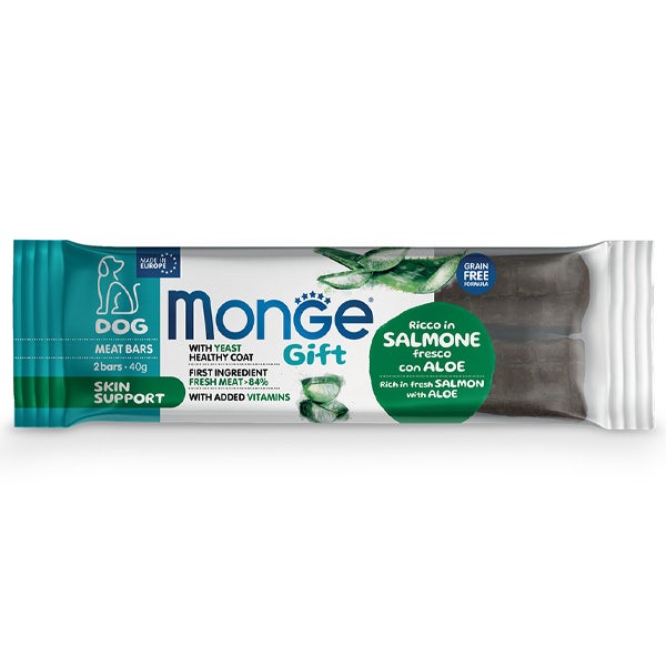 Monge Meat Bars Skin Support Barretta Per Cani Adulti Salmone Fresco Con Aloe 40g-1
