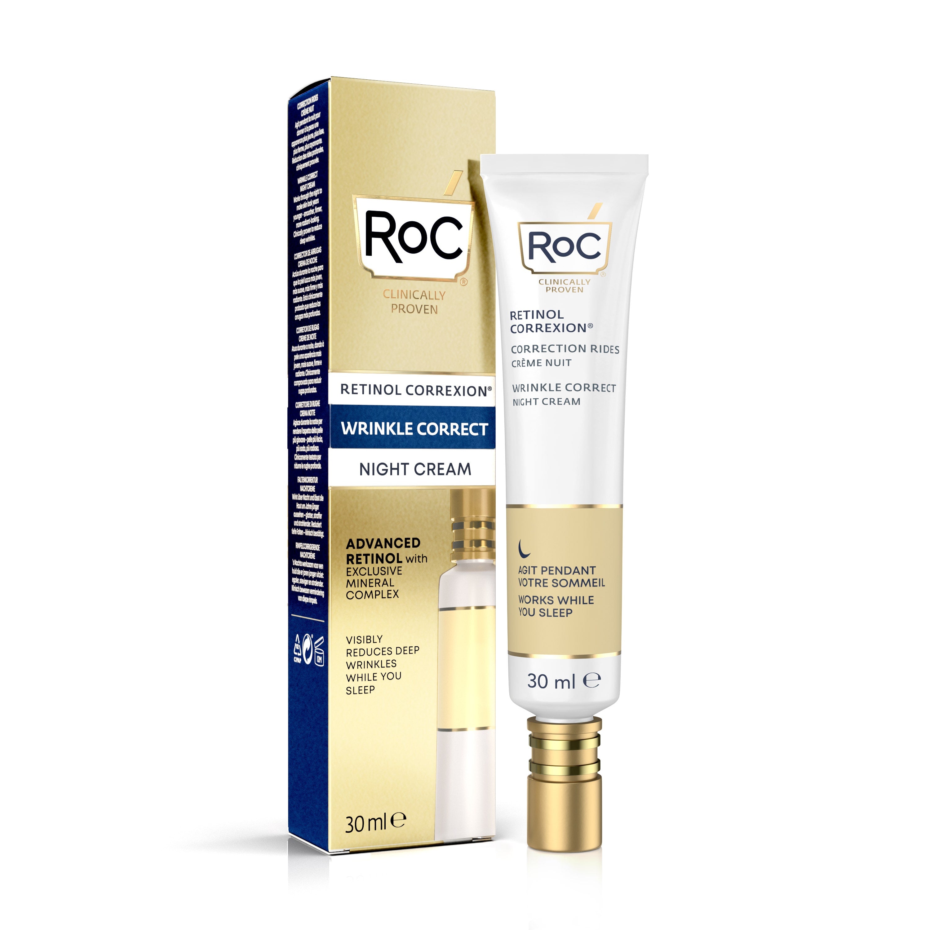 Roc Retinol Correxion Wrinkle Correct Crema Viso Notte Intensiva 30ml  - 5