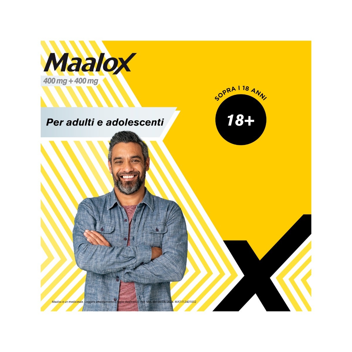 Maalox 400+400 Mg Contro Acidità di Stomaco Occasionale 40 cpr-11