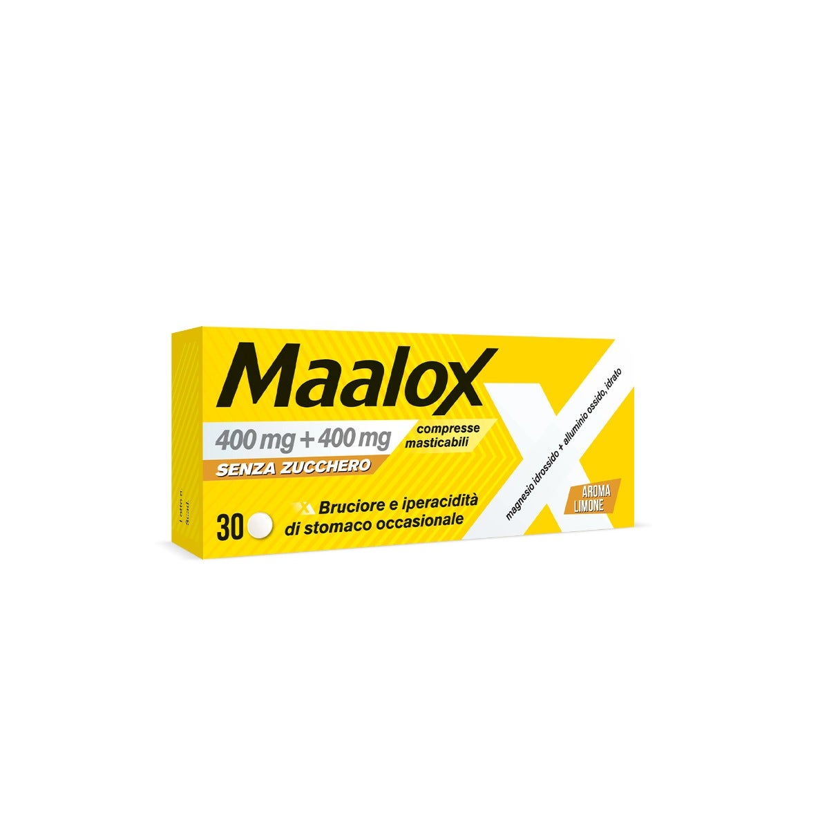 Maalox 400+400 Mg Contro Acidità di Stomaco Occasionale Senza Zucchero 30 cpr-15