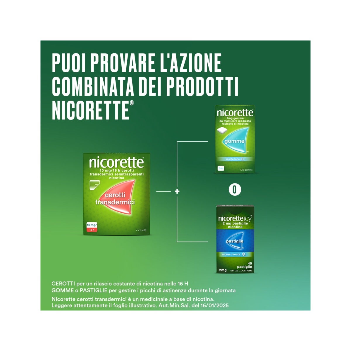 Nicorette 7 Cerotti Transdermici 10 mg Smettere di Fumare-7