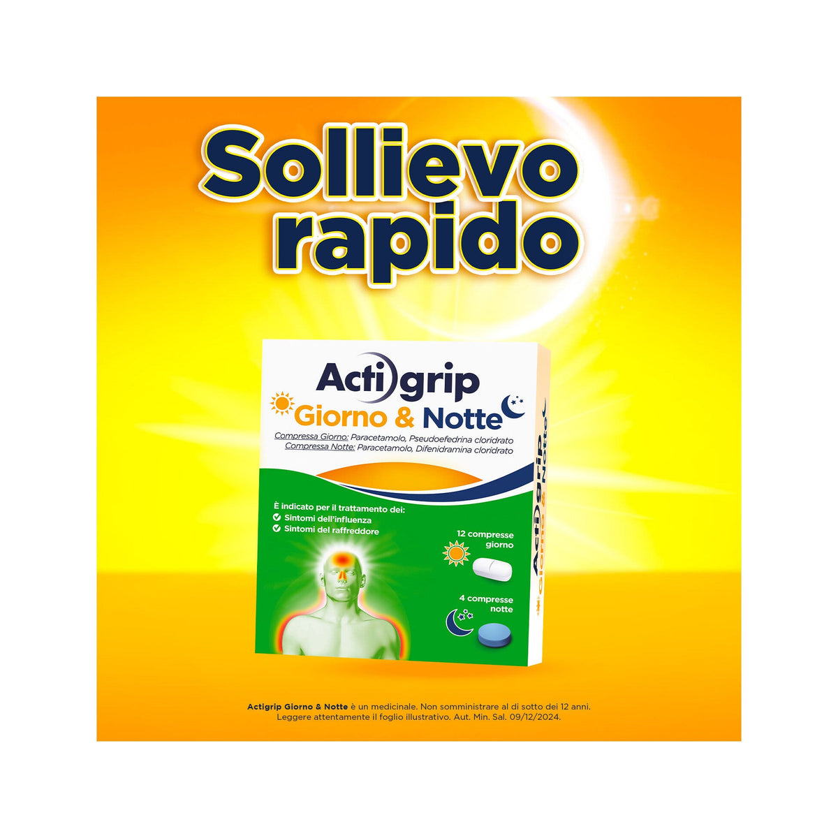 Actigrip Giorno e Notte Compresse per Raffreddore Febbre e Influenza-2