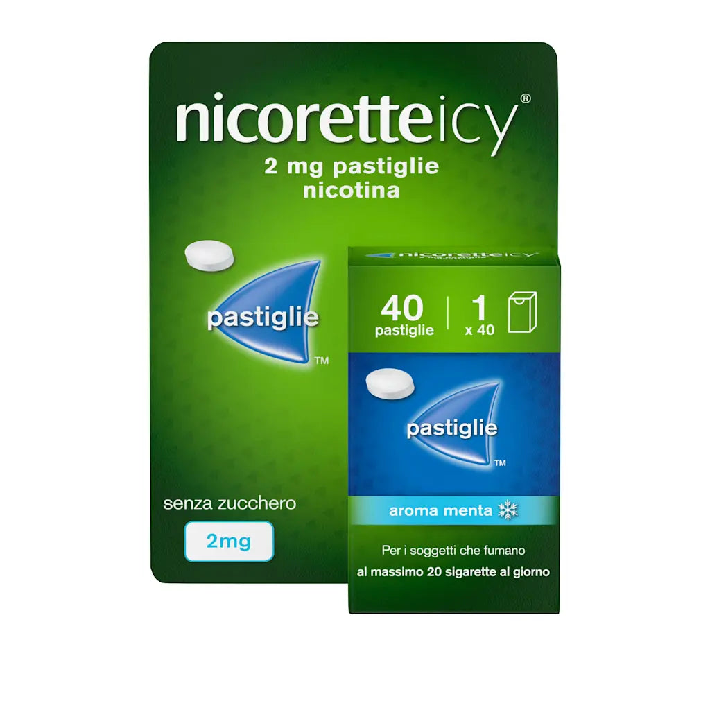 Nicoretteicy 40 Pastiglie per Alleviare Astinenza da Nicotina