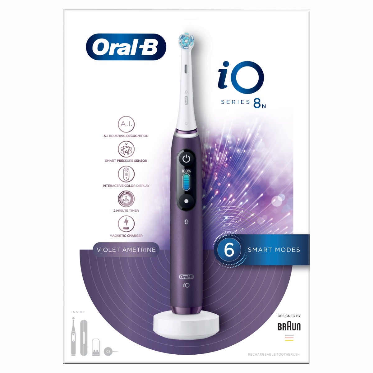 Oral B iO 8n Spazzolino Elettrico Viola-5