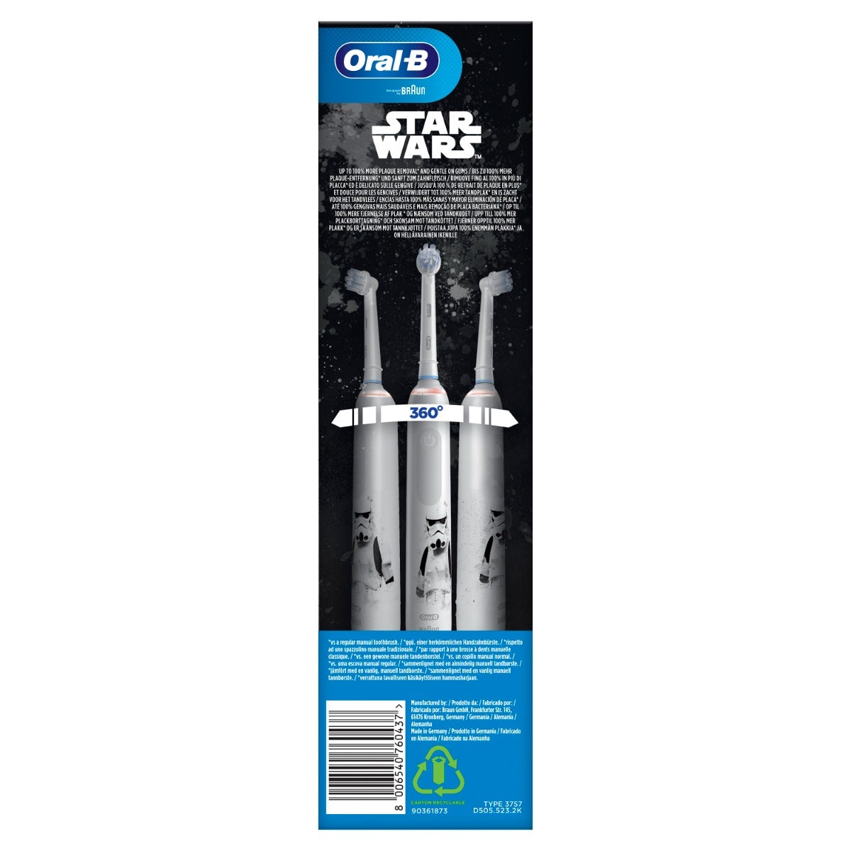 Oral-B Spazzolino Elettrico Ricaricabile Junior Star Wars +6 Anni, 2 Testine, 1 Spazzolino-7