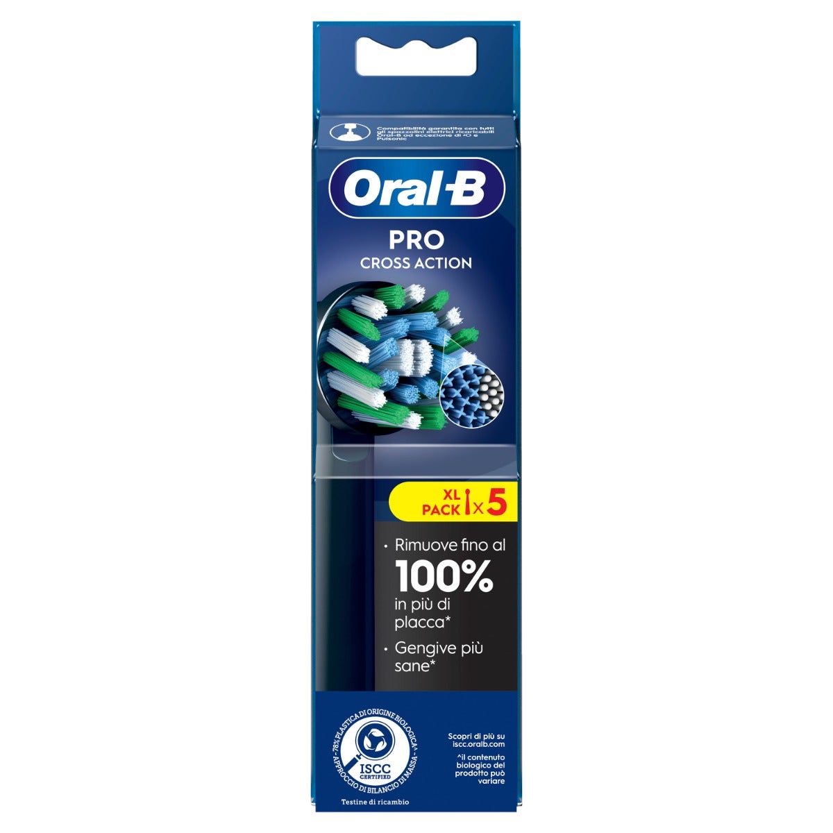 Oral-B Testine Di Ricambio Pro Cross Action Black 5 Pezzi-2