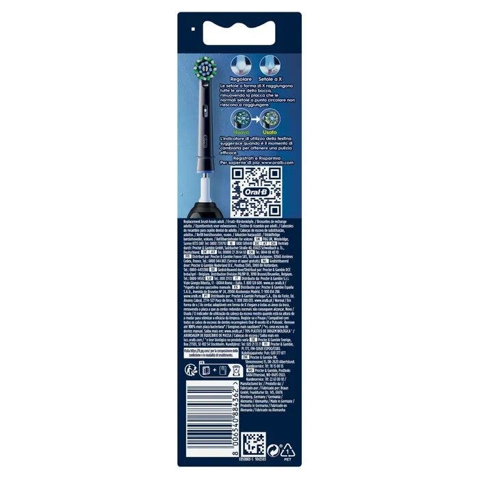 Oral-B Testine Di Ricambio Pro Cross Action Black 5 Pezzi-12