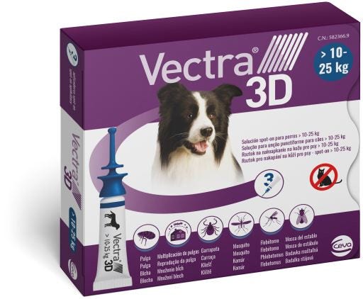 Vectra 3D Blu Antiparassitario Cani 10 - 25 Kg 3 Pipette-1