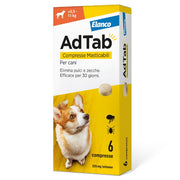 Adtab Per Cani Da 5,5 A 11kg 6 Compresse Masticabili 225mg