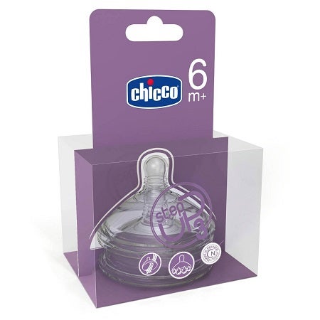 Chicco Tettarella Natural Feeling 6m+ Flusso Veloce 2 Pezzi  - 1