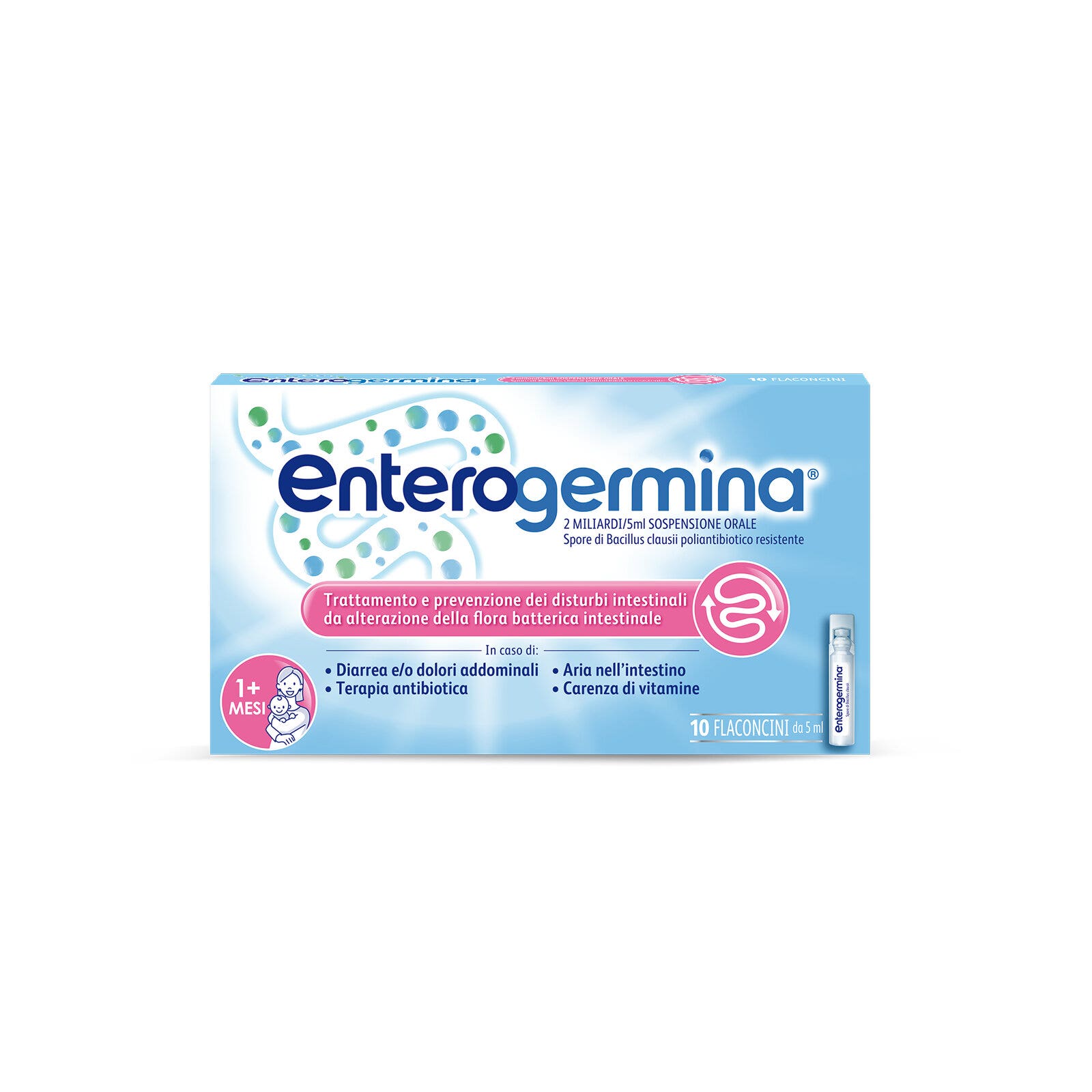 Enterogermina 2 Miliardi Fermenti Lattici Probiotici per Disturbi Intestinali 10 Fiale-1