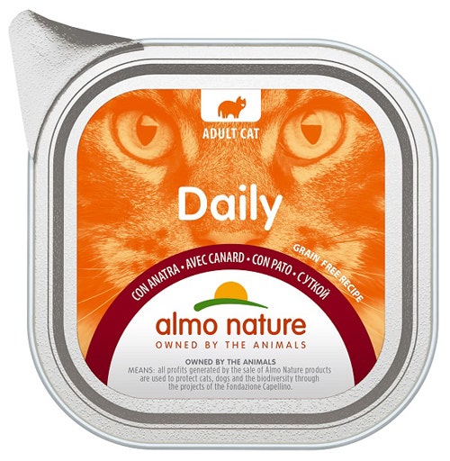 Almo Nature Daily Menu Cibo Umido Anatra Gatti Adulti Vaschetta 100g-1