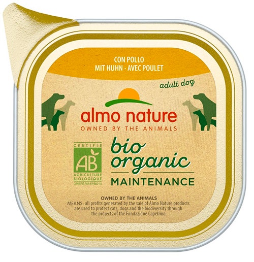 Almo Nature Daily Menu Bio Cibo Umido Pollo Cani Adulti Vaschetta 100g-1