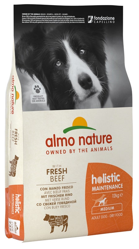 Almo Nature Holistic Maintenance Crocchette Manzo Cani Adulti Taglia Media Sacco 12kg-1
