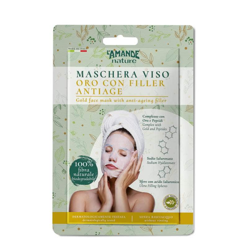 L'Amande Maschera Viso Oro Con Filler Antiage 1 Pezzo  - 2
