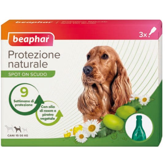 Beaphar Protezione Naturale Spot On Antiparassitario Cane Taglia Media 3 Pipette Da 2ml  - 1
