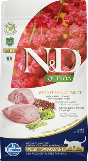 Farmin N&D Weight management Agnello E Quinoa Per Gatti Adulti Sacco 1,5kg-1