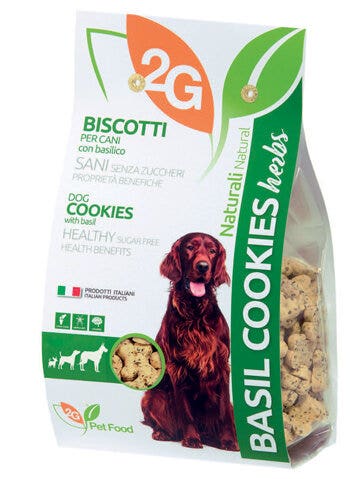 2G Pet Food Basil Cookies Biscotti Al Basilico Per Cani Sacco 350g-2