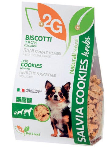 2G Pet Food Salvia Cookies Biscotti Alla Salvia Per Cani Sacco 350g-2