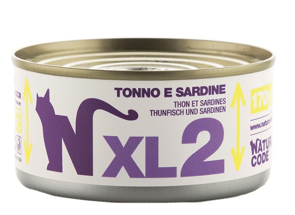 Natural Code XL2 Per Gatti Adulti Tonno E Sardine 170g-1