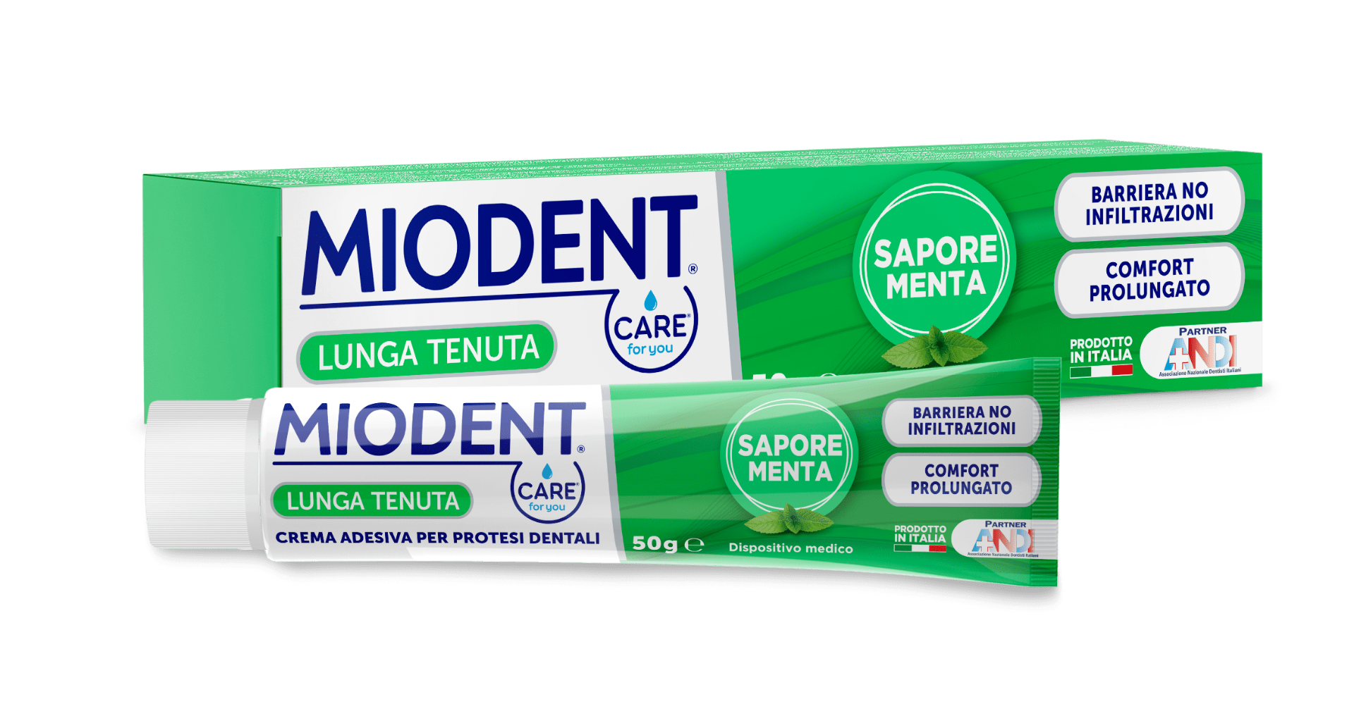 Miodent Crema Adesiva Gusto Menta 50g-1