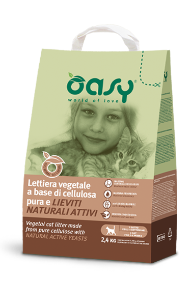 Oasy Lettiera Vegetale Cellulosa E Lieviti Naturali Da 6 Litri-2