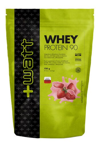 +Watt Whey Protein 90 Doypack Gusto Fragola 750g-3