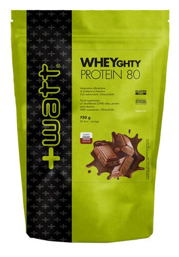 +Watt Wheyghty Protein 80 Doypack Gusto Cacao 750g-1