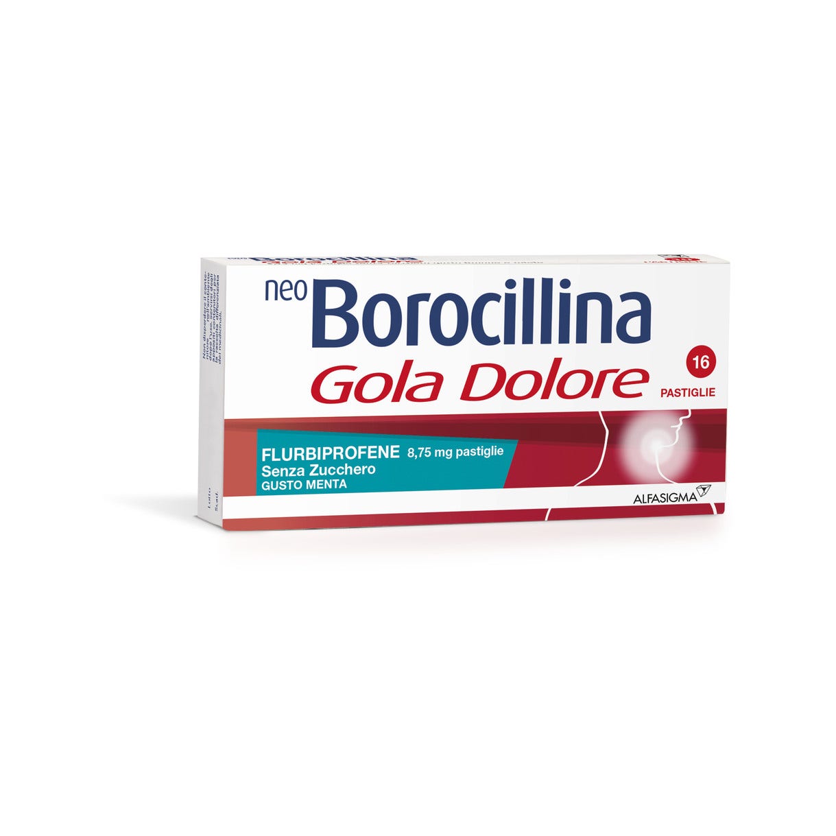 Neoborocillina Gola Dolore 16 Pastiglie 8,75mg Menta Senza Zucchero  - 4
