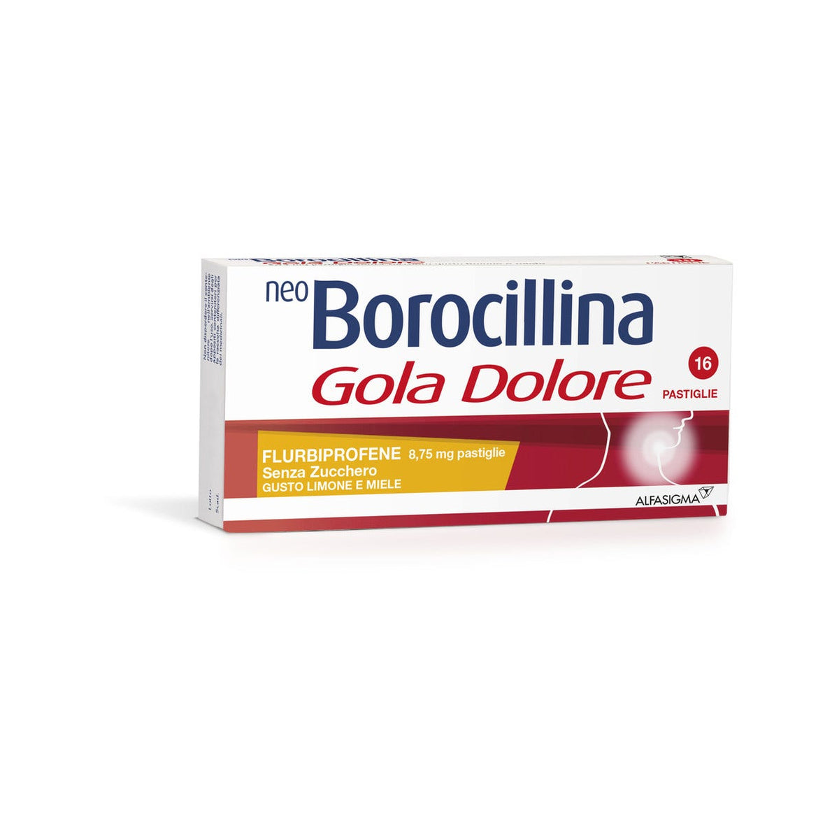 Neoborocillina Gola Dolore 16 Pastiglie 8,75mg Limone Miele Senza Zucchero  - 2