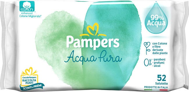 Pampers Naturello Aqua Pura 52 Salviette-1