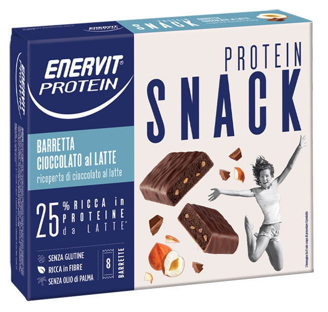 Enervit Protein Snack 8 Barrette Cioccolato Latte-1