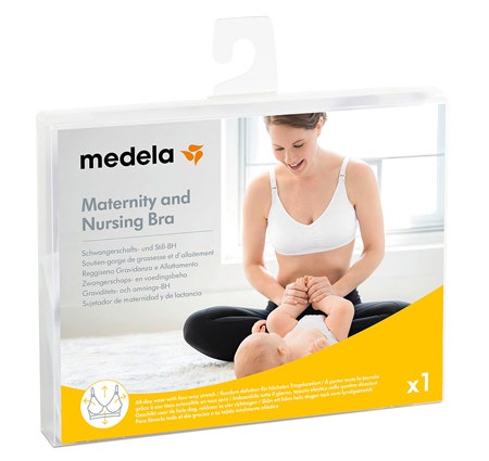 Medela Reggiseno Gravidanza Allattamento Bianco Taglia L-1