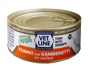 Vet Line Per Gatto Tonno Con Gamberetti In Salsa 70g-1