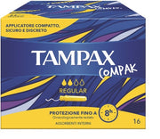 Tampax Compak Regular 16 Assorbenti Interni Flussi Da Leggeri a Medi-1