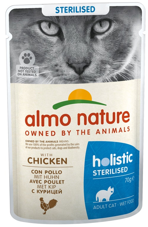 Almo Nature Anti-Hairball Cibo Umido Con Pollo Fresco Per Gatti Adulti Bustina 70g-1