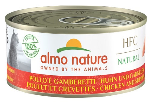 Almo Nature HFC Natural Cibo Umido Pollo E Gamberetti Per Gatti Adulti Scatoletta 150g-1