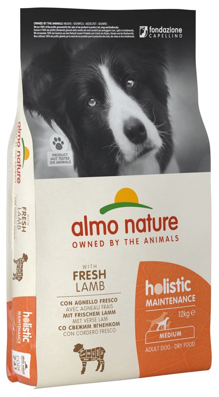 Almo Nature Holistic Maintenance Crocchette Agnello Cani Adulti Taglia Media Sacco 12kg-1
