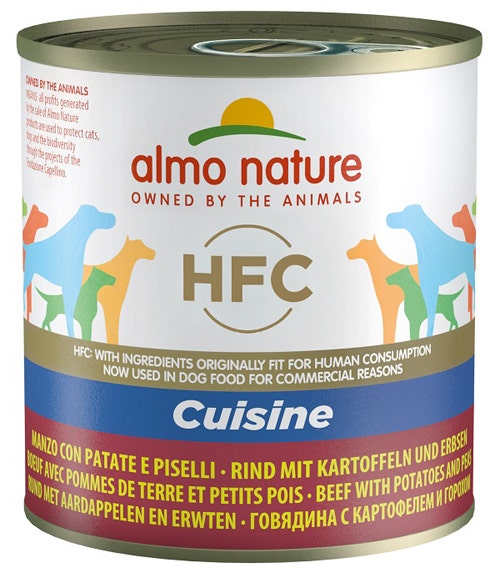 Almo Nature Cuisine Cibo Umido Manzo Con Patate E Piselli Per Cani Adulti Scatoletta 290g-1
