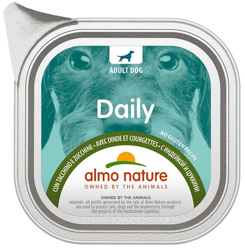 Almo Nature Daily Menu Cibo Umido Tacchino E Zucchine Cani Adulti Vaschetta 100g-1