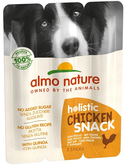 Almo Nature Holistic Snack Al Pollo Per Cani Adulti 3 Sticks Da 10g-1