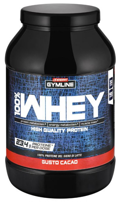 Gymline 100% Whey Concentrato Cacao 900g  - 1