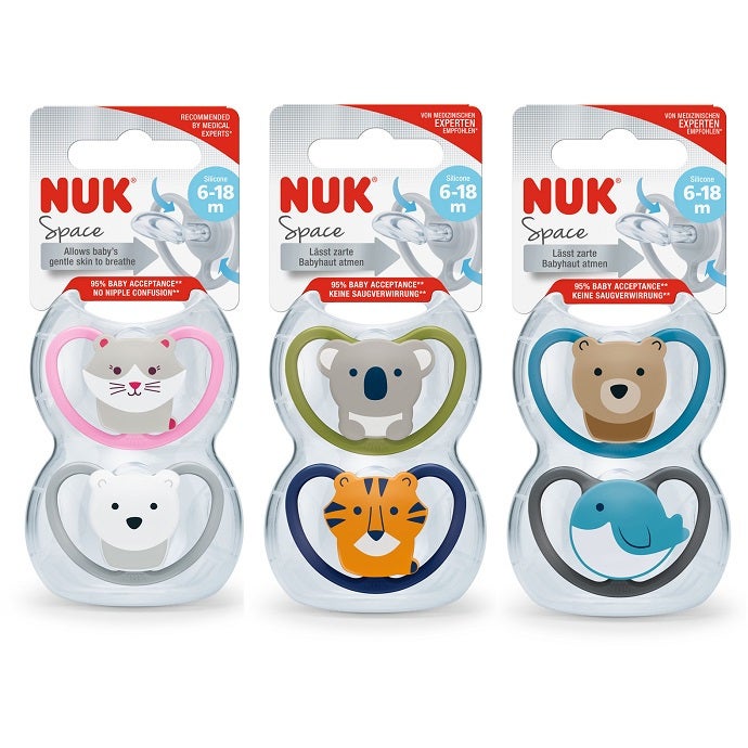 Nuk Succhietto Space Silicone 6/18 Mesi 2 Pezzi-2