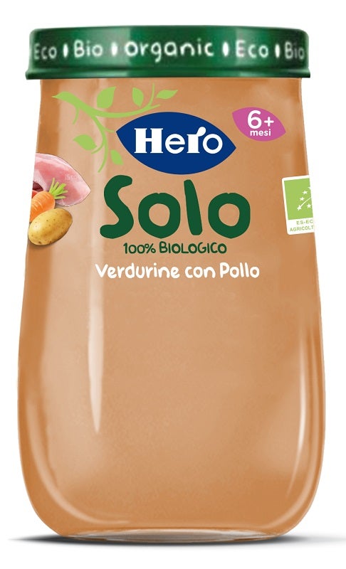Hero Solo Omogeneizzato Verdurine con Pollo 190g 6 Mesi+-1