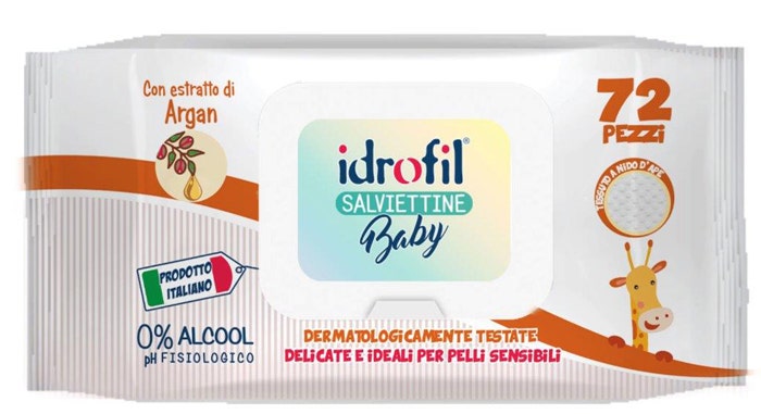 Idrofil Salviette Baby Argan 72 Pezzi-1