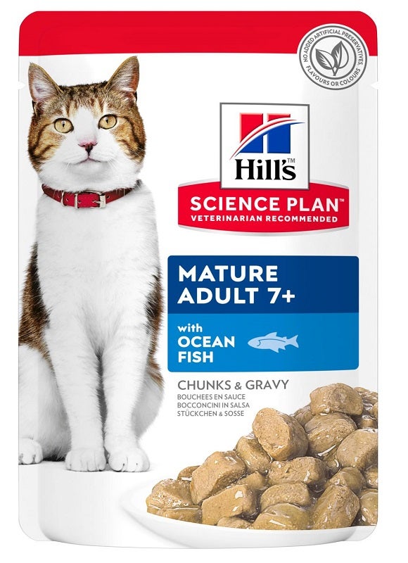 Hill's Science Plan Gatto Mature Adult 7+ Al Pesce Oceanico Bustina 85gr-1