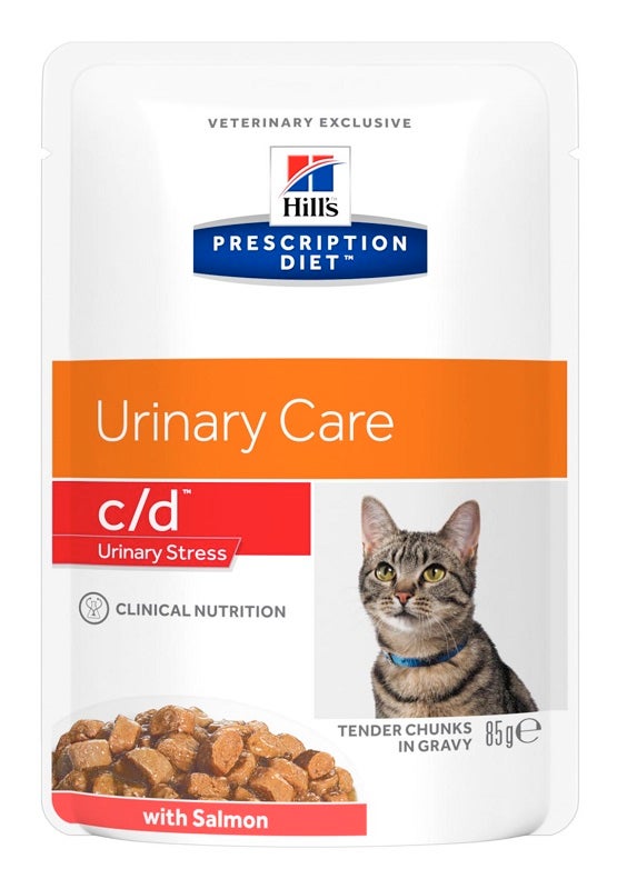 Hill's Prescription Diet c/d Urinary Stress Bustina Umido con Salmone Per Gatti 12x85g-1