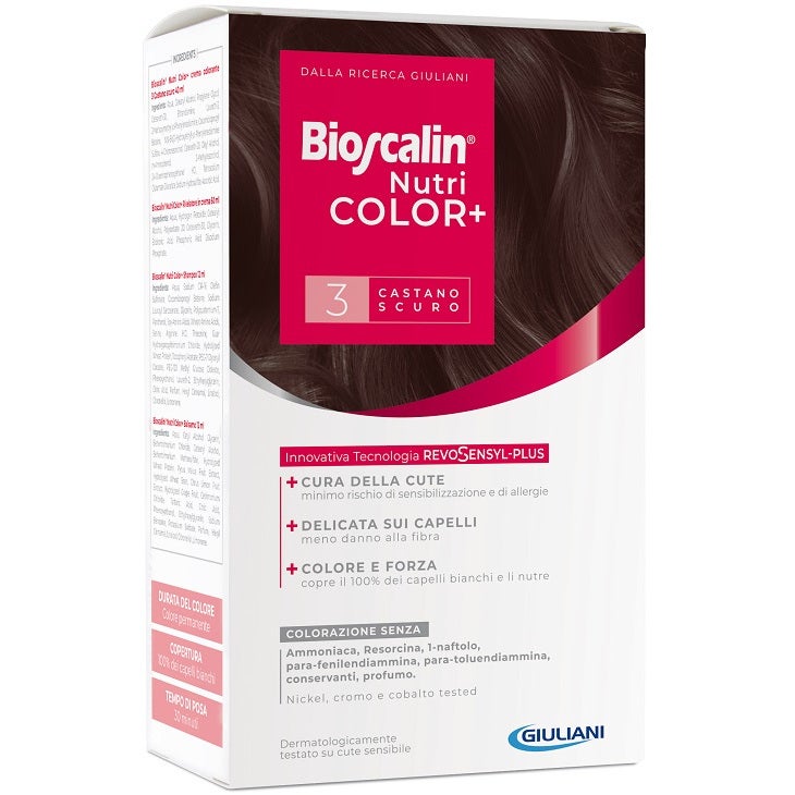Bioscalin Nutricolor Plus Colorazione Capelli Permanente 3 Castano Scuro  - 2