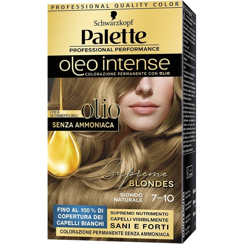 Schwarzkopf Palette Oleo Intense Colorazione Permanente 7-10 Biondo Naturale 173g - 2